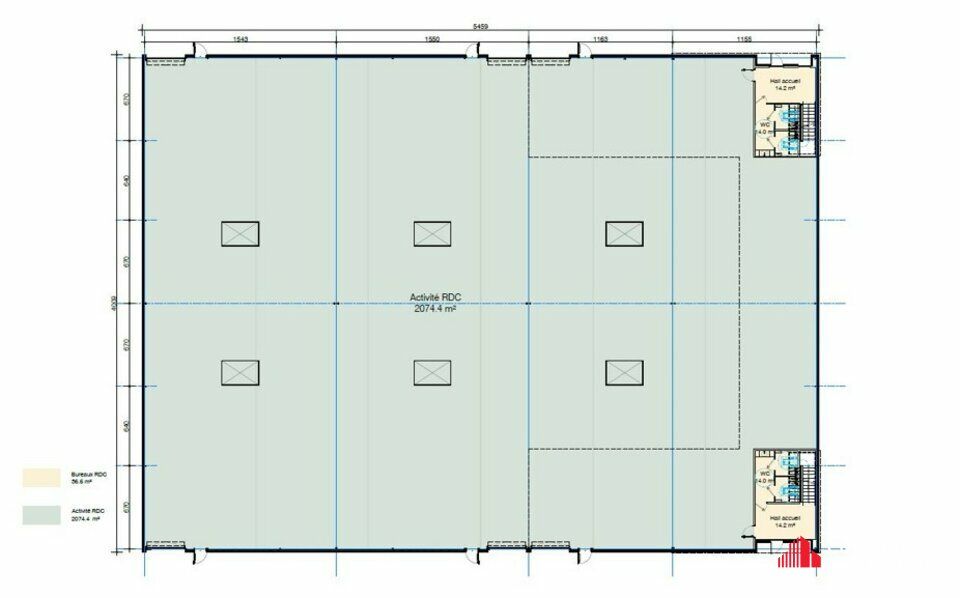 Cellules d'activité à vendre zone de Pessac-Bersol 