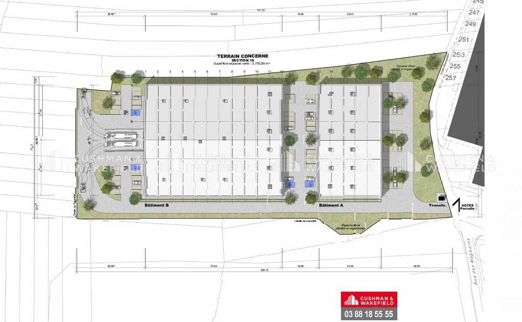 Vente activités 2277 m² divisibles à partir de 160 m²