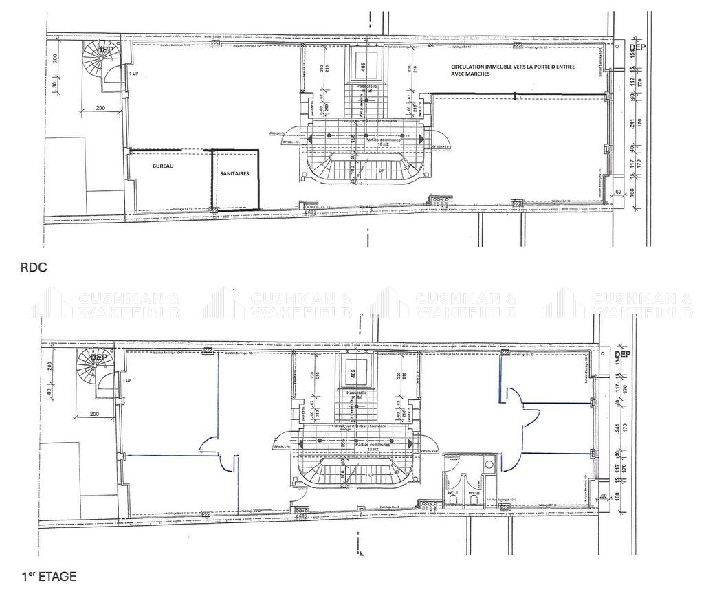 Location bureaux 703 m² divisibles à partir de 173 m²