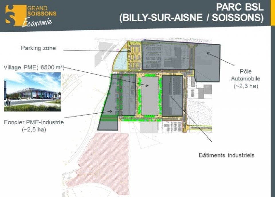 Vente de terrains industriels au sein du Parc BSL - Pôle Automobile près de Soissons (02)