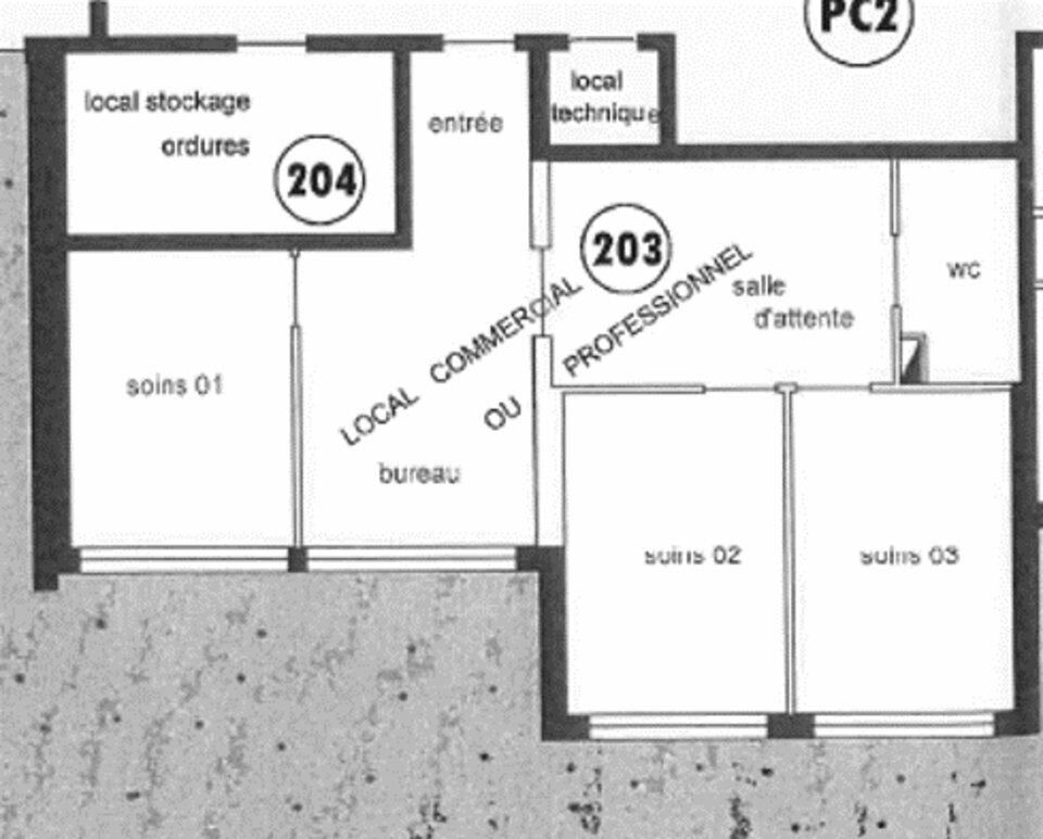 Cellule de bureaux de 73m²  au sein d'un pôle médical 