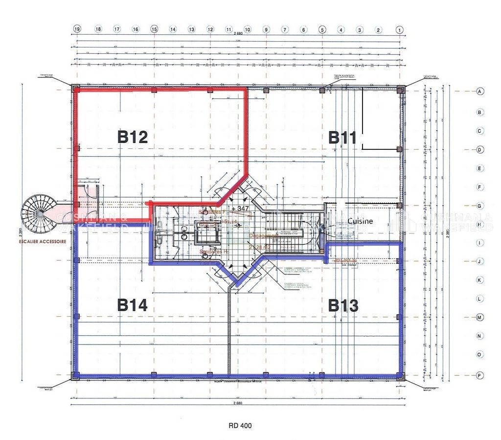 Location bureaux 577 m² divisibles à partir de 139 m²