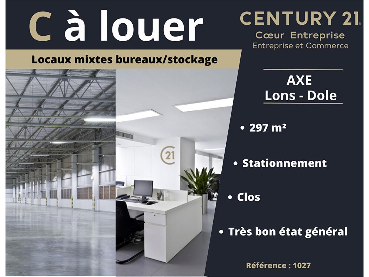 Location local 297.00 m² à DOLE