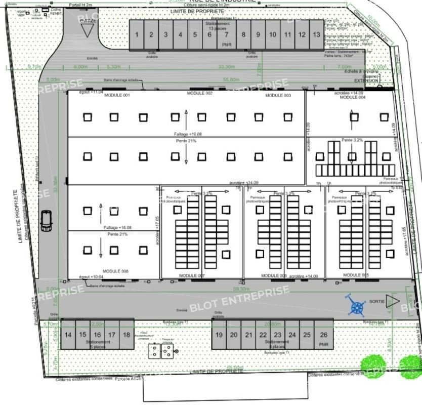 Vente entrepôts 152 m² non divisibles
