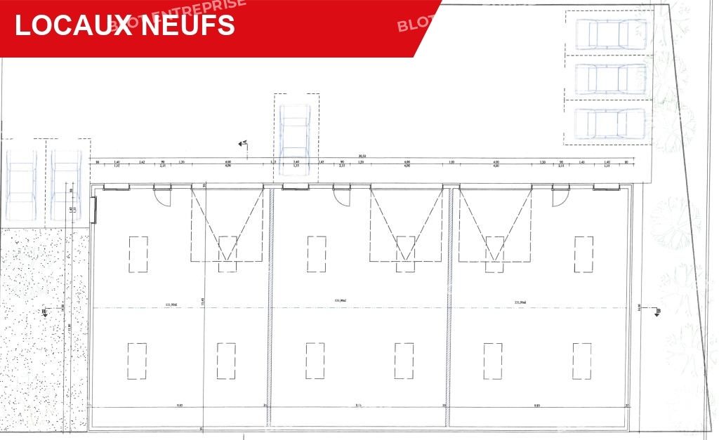 Location entrepôts 130 m² non divisibles