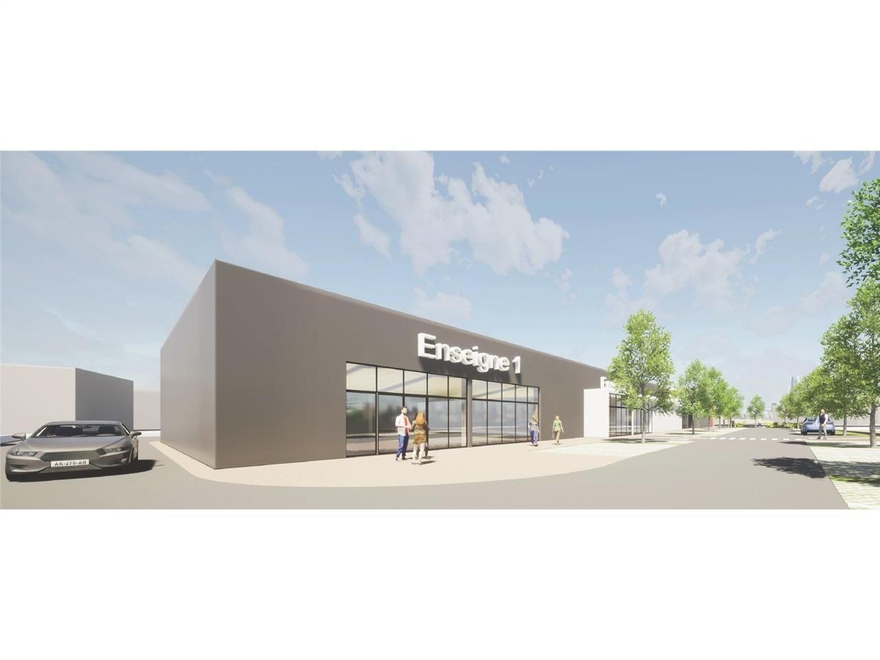 Location local commercial 496.00 m² à FRONTON