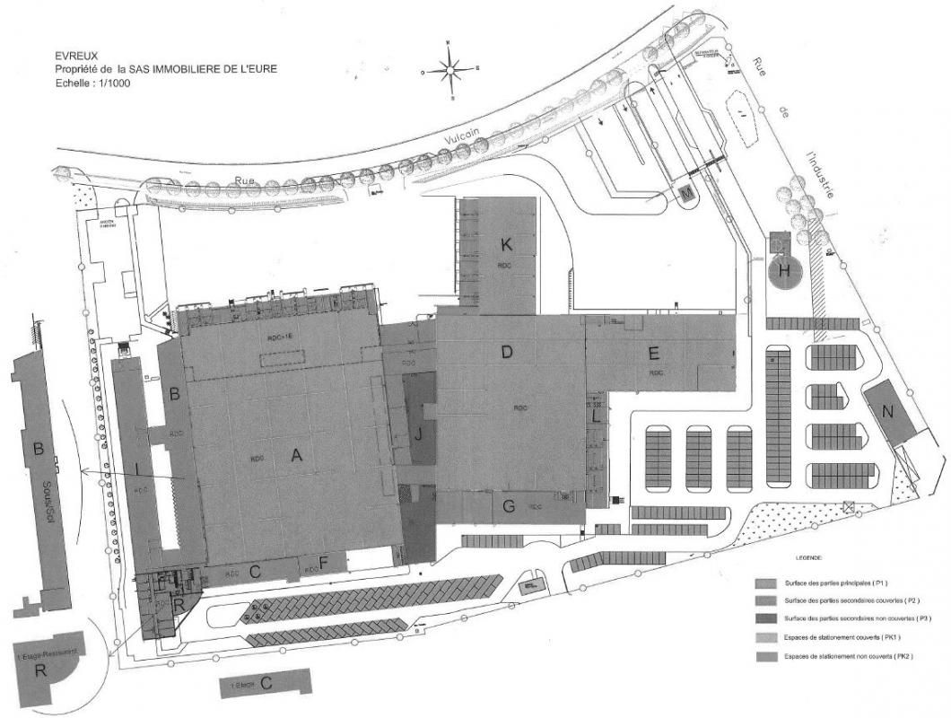 Location entrepôts 25000 m² non divisibles