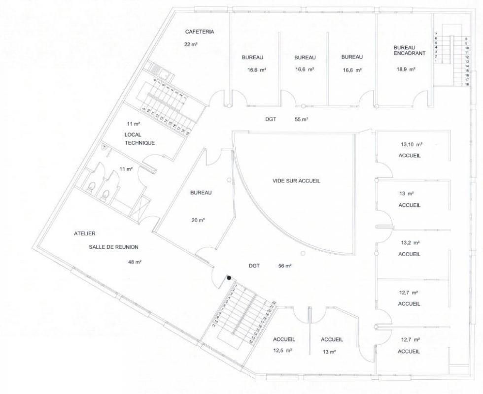 Vente bureaux 740 m² non divisibles
