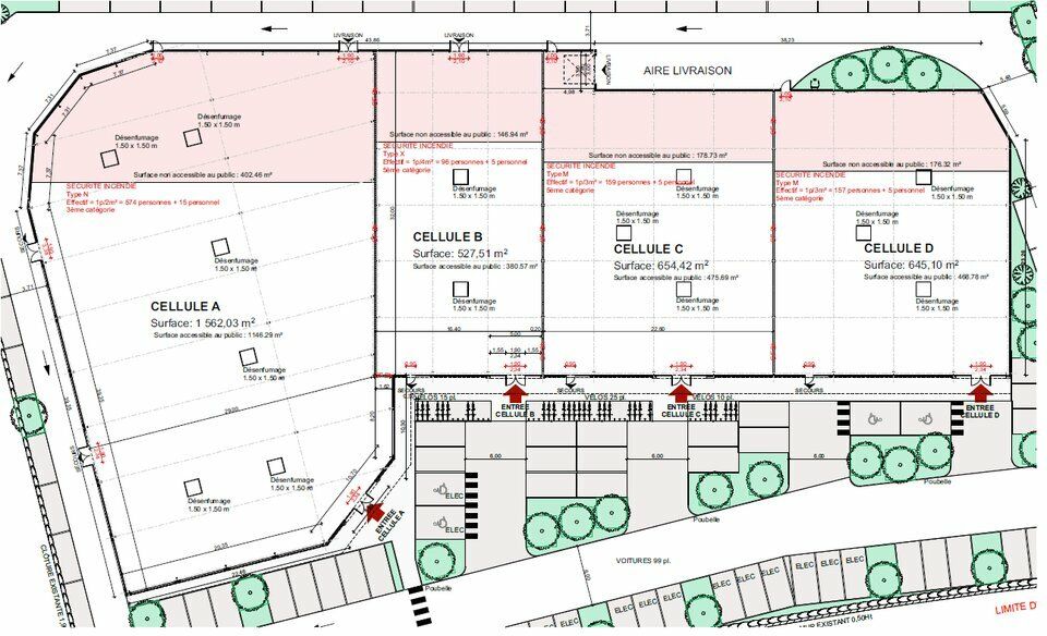 Cellules commerciales à louer 