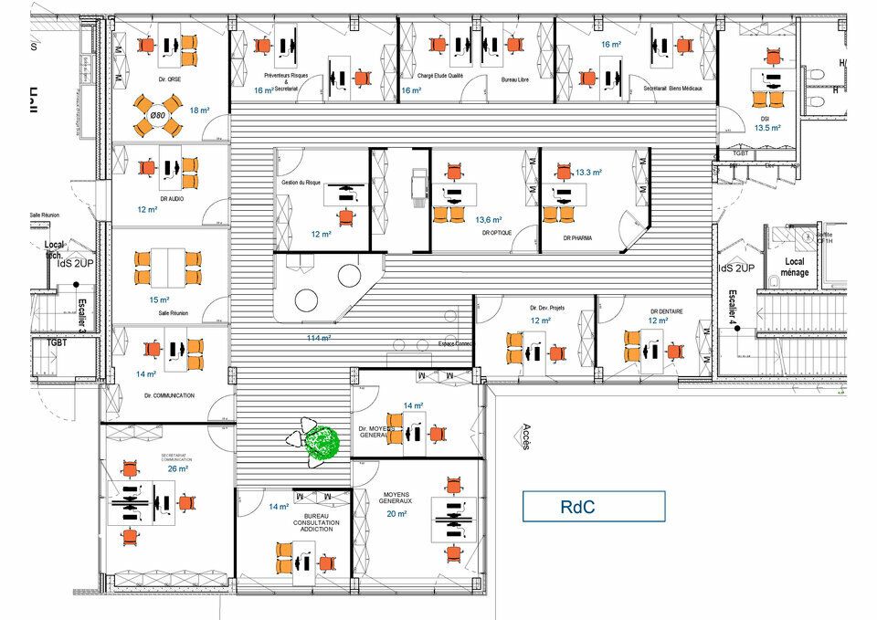Location bureaux 395.55 m² non divisibles