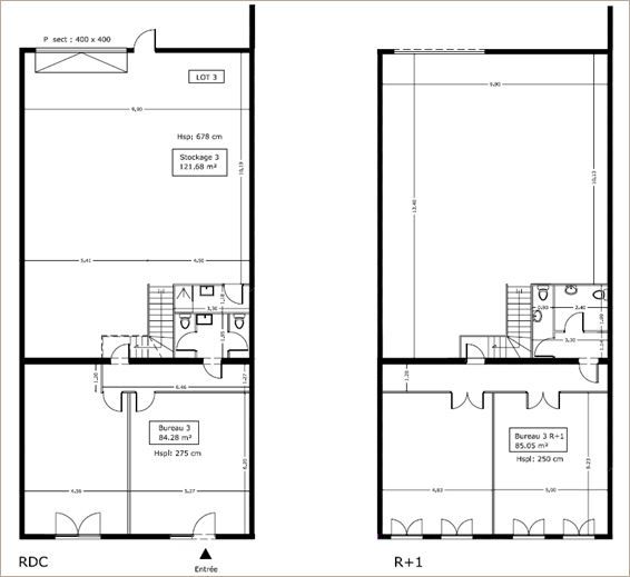 Vente Locaux d'activité 290 m² non divisibles