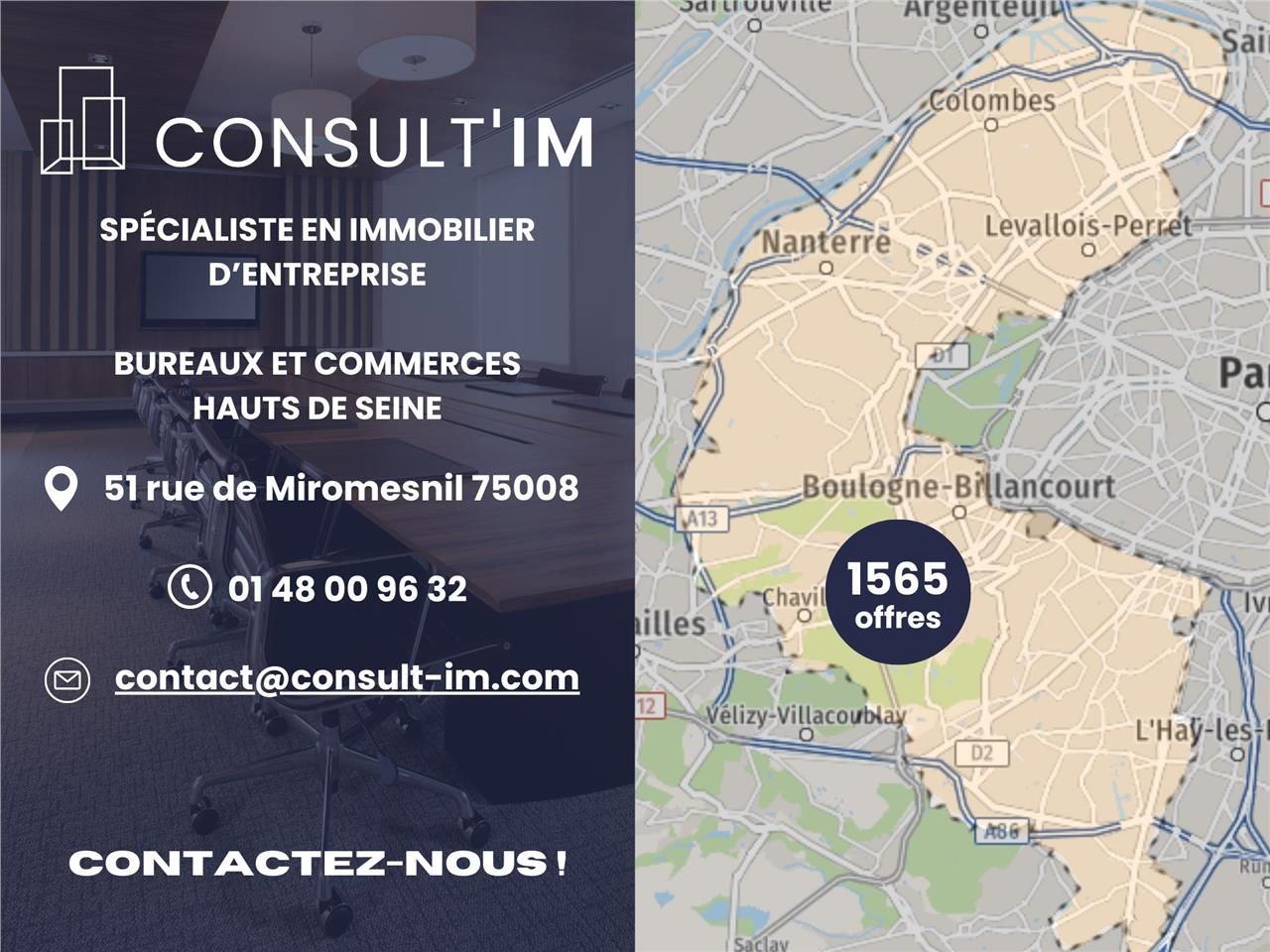 Vente bureaux 362 m² non divisibles