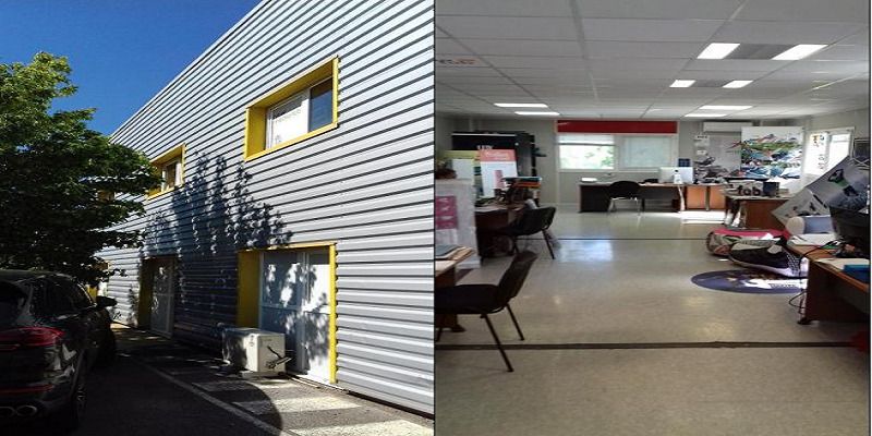 Location entrepôts 500 m² non divisibles