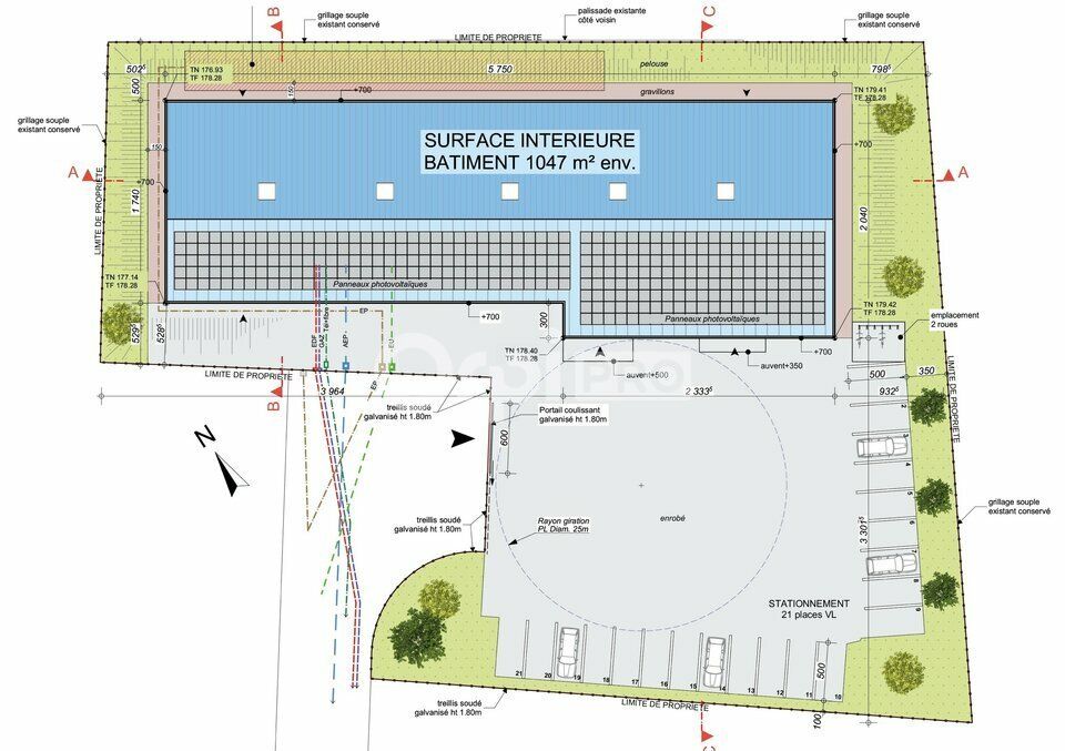 LOCAL D'ACTIVITE A VENDRE OU A LOUER- 1 247 m² - GUEREINS