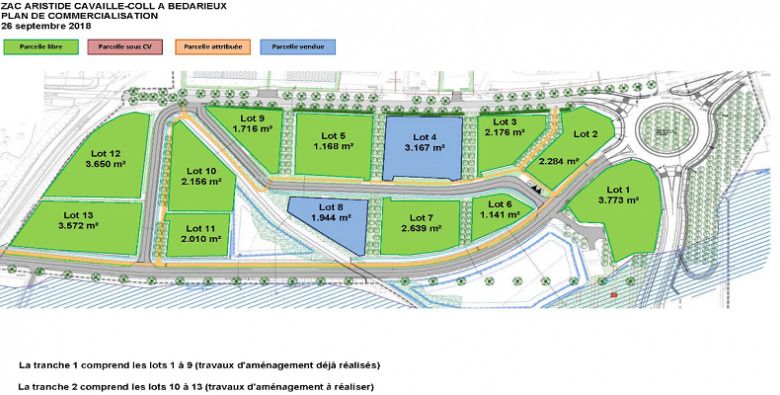 Vente terrain 3773 m² divisibles à partir de 1168 m²