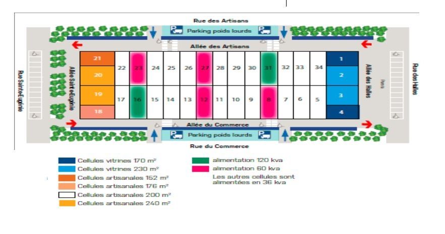 Vente entrepôts 6000 m² divisibles à partir de 155 m²