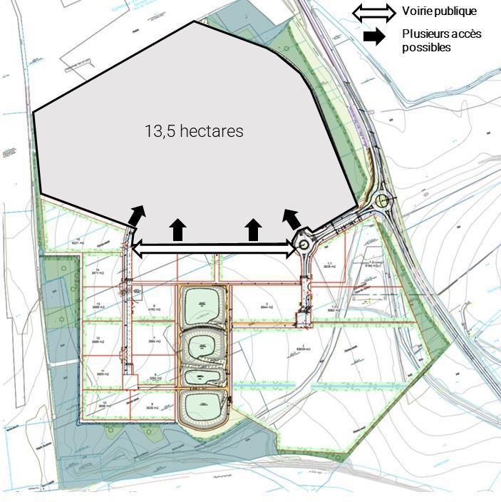 Vente terrain 135000 m² non divisibles
