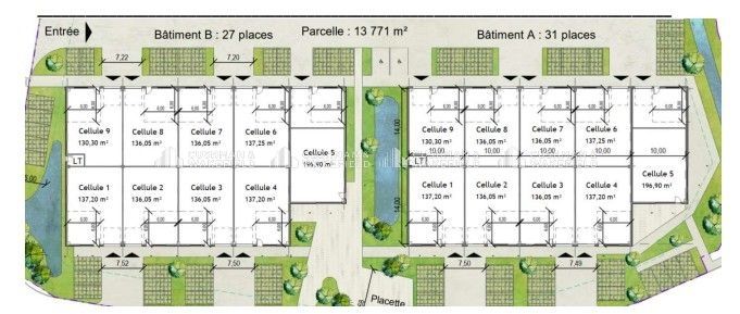 Vente activités 1316 m² divisibles à partir de 133 m²