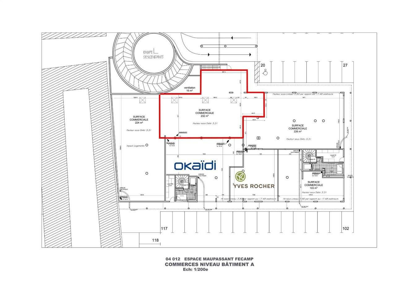 232 m² dispo à Fécamp