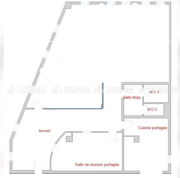 Location bureaux 180 m² divisibles à partir de 120 m²