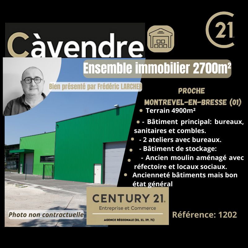 Vente local 2700.00 m² à MONTREVEL EN BRESSE