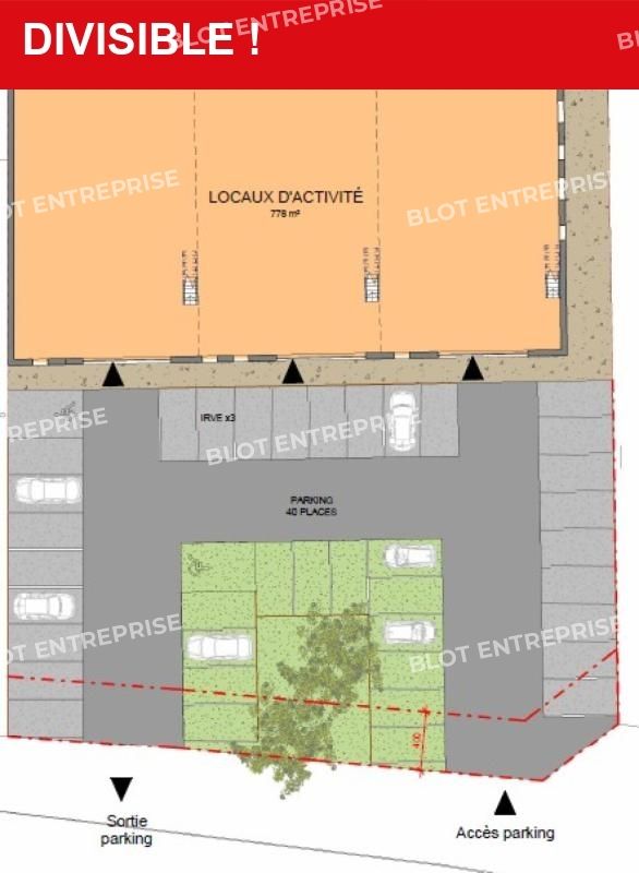 Location local commercial 1117 m² non divisibles