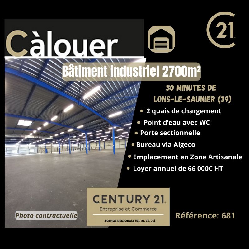 Location local 2700.00 m² à LONS LE SAUNIER