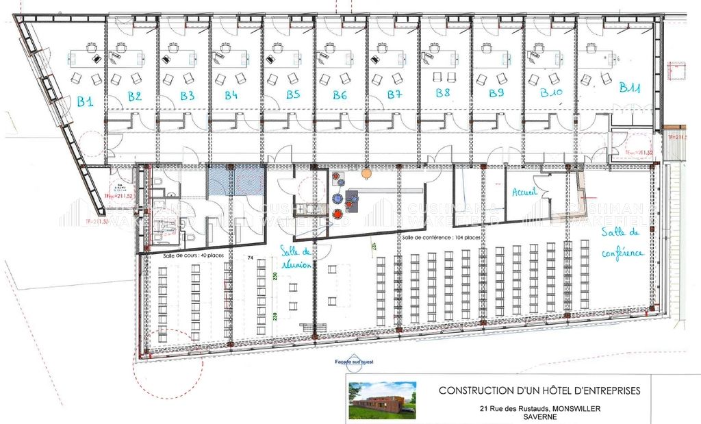 Vente bureaux 505 m² non divisibles