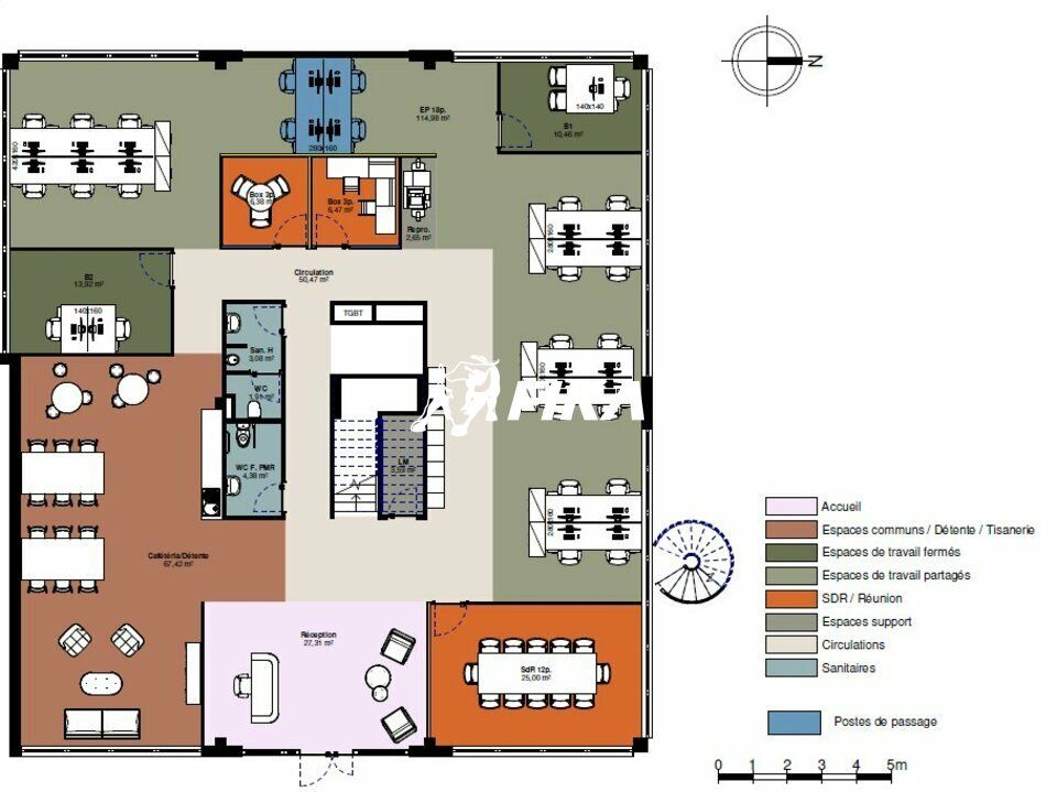 A LOUER 668 m² de BUREAUX DIVISIBLES-(31500) TOULOUSE 