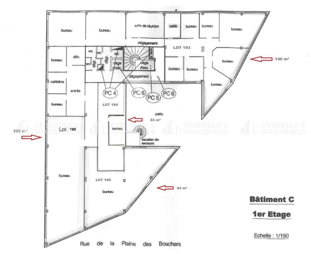 Vente bureaux 479 m² divisibles à partir de 53 m²