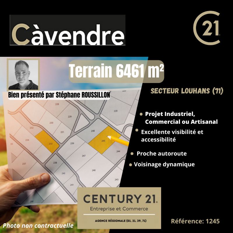 Vente terrain 6461.00 m² à LOUHANS