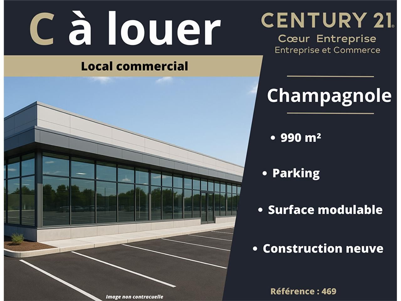 Location local 990.00 m² à CHAMPAGNOLE
