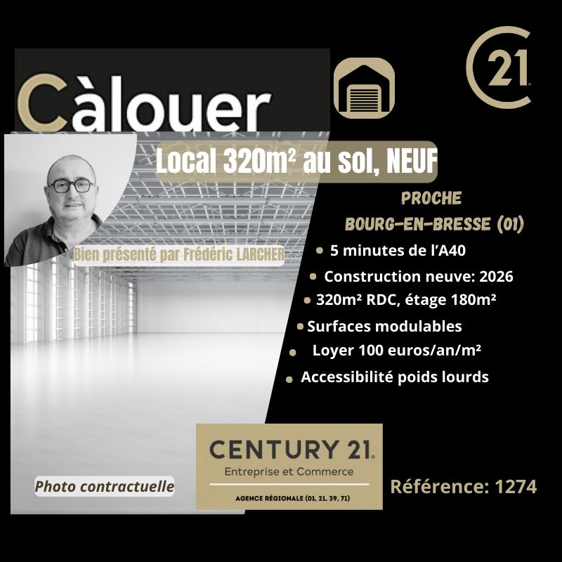 Location local 320.00 m² à BOURG EN BRESSE