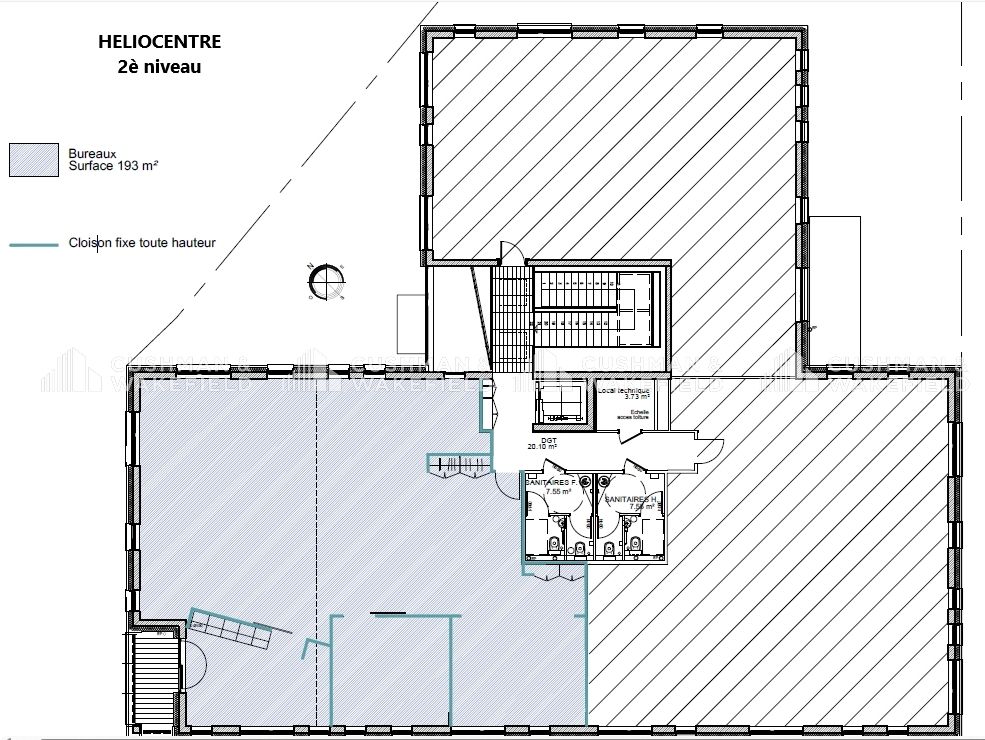 Vente bureaux 193 m² non divisibles