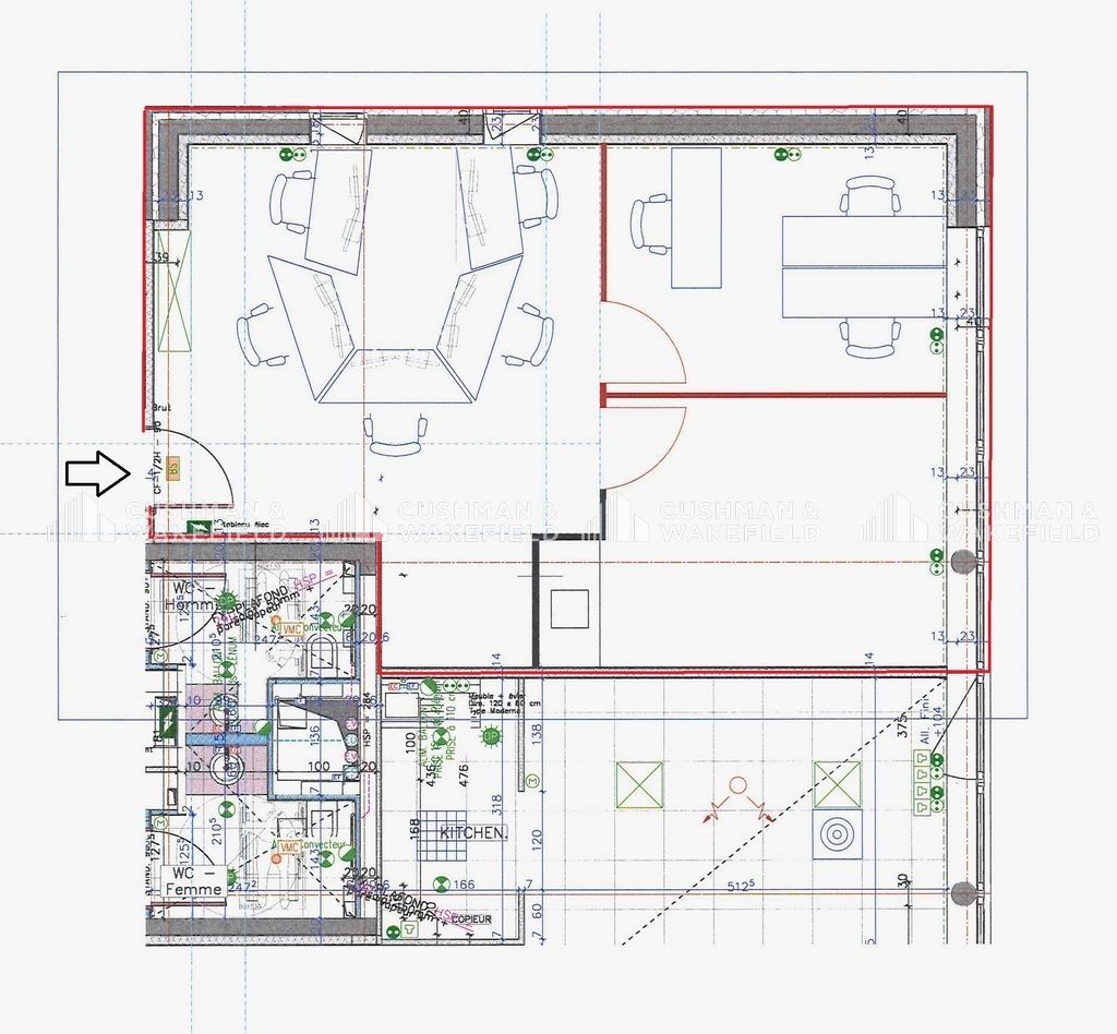 Location bureaux 75 m² non divisibles