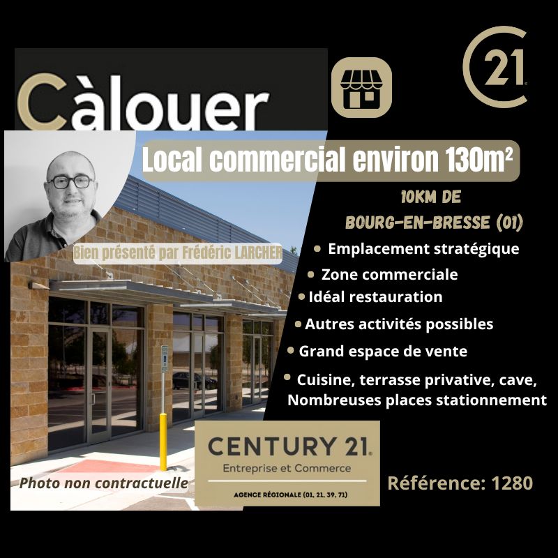 Location local commercial 130.00 m² à BOURG EN BRESSE