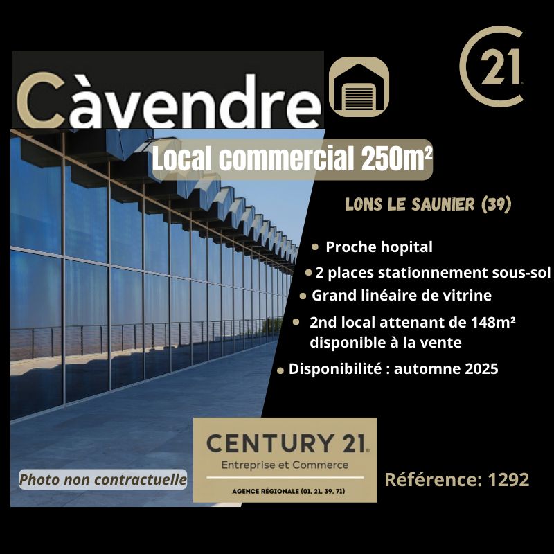 Vente local commercial 250.00 m² à LONS LE SAUNIER