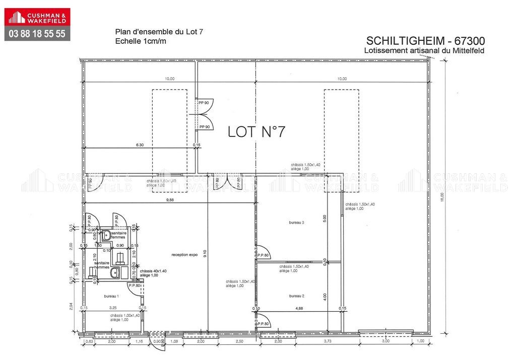 Location activités 320 m² non divisibles