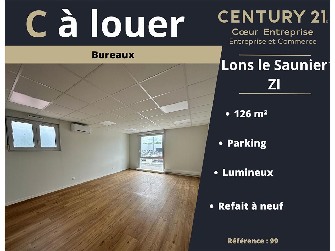 Location bureaux 126.00 m² à LONS LE SAUNIER