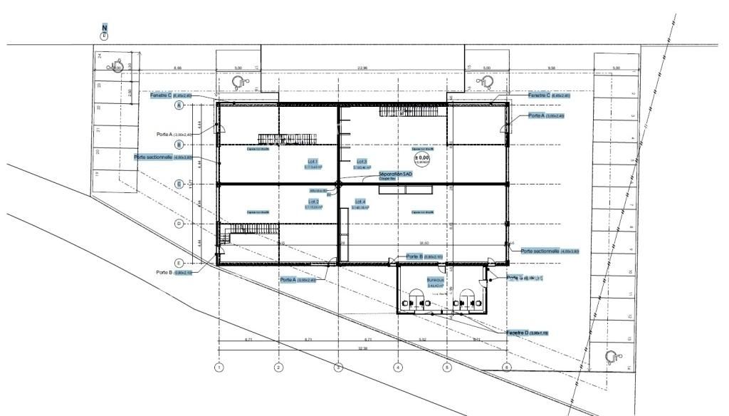 Location entrepôts 188 m² non divisibles