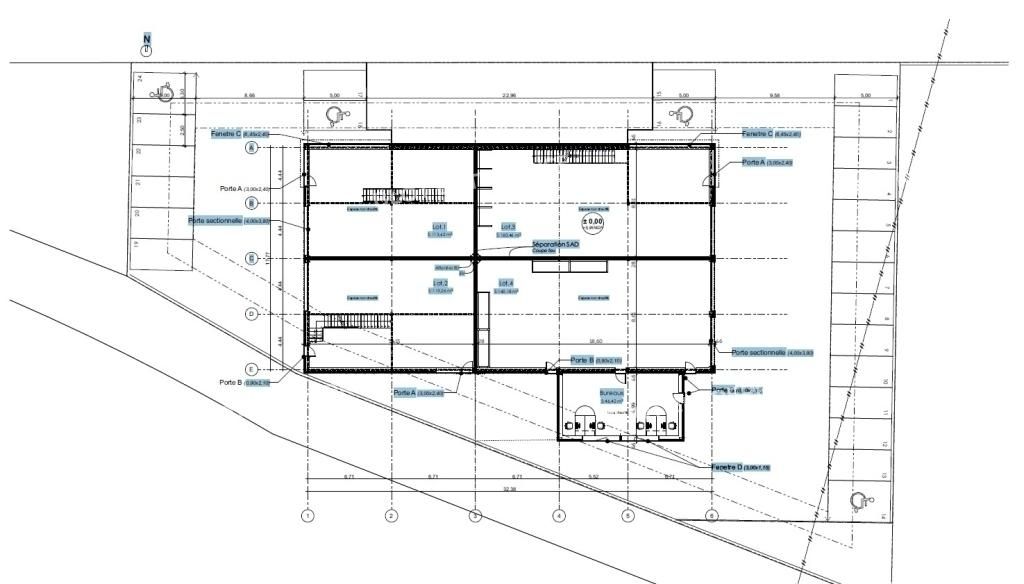 Location entrepôts 207 m² non divisibles