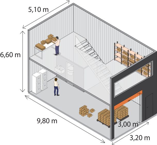 Location entrepôts 96 m² non divisibles