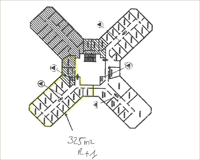 Location Bureaux restructurés 587 m² divisibles à partir de 287 m²
