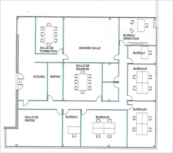 Location Bureaux récents 804 m² divisibles à partir de 400 m²