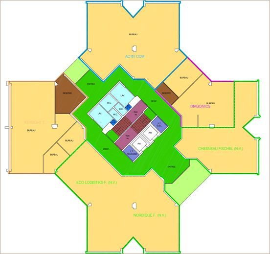 Location Bureaux récents 1414 m² divisibles à partir de 29 m²