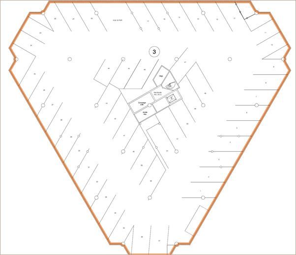 Location Bureaux anciens 867 m² divisibles à partir de 129 m²