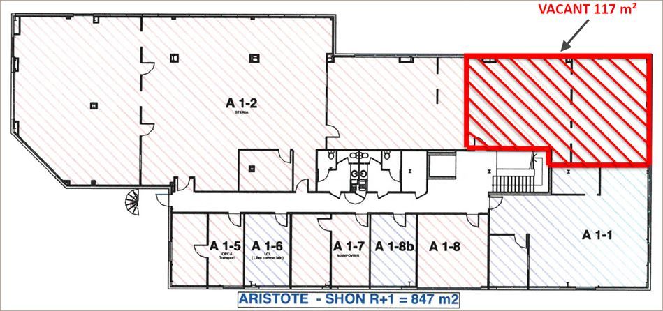 Location Bureaux récents 326 m² divisibles à partir de 21 m²