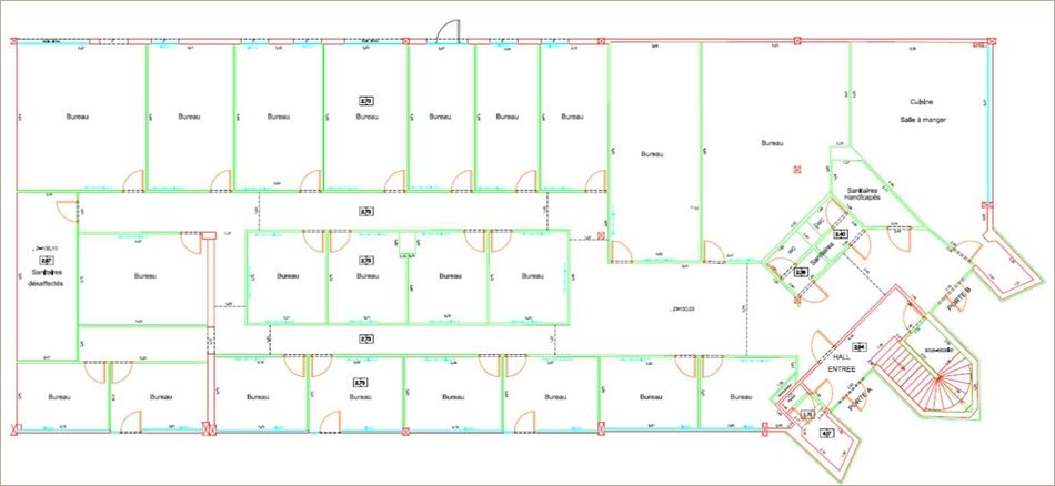 Location Bureaux 843 m² divisibles à partir de 234 m²