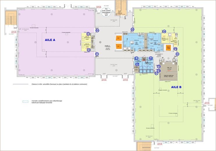 Location Bureaux récents 1092 m² divisibles à partir de 448 m²