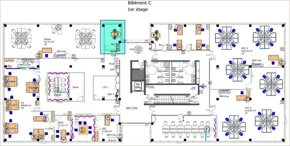 Location Bureaux récents 1699 m² divisibles à partir de 392 m²